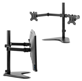 BRACCIO PORTA MONITOR DOPPIO FREESTANDING - FELLOWES 82789