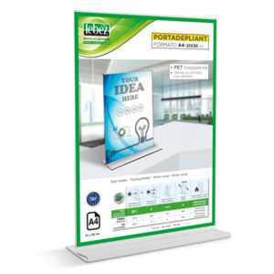 PORTADEPLIANT CON BASE A T - A4 - 21X30 CM - LEBEZ 90063