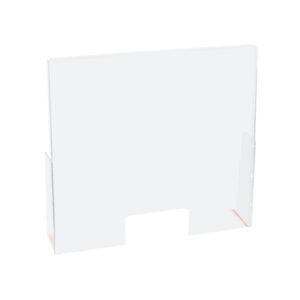 SCHERMO PROTETTIVO DA BANCO - CON FERITOIA - IN PET - 60X80 CM - LEBEZ 90673