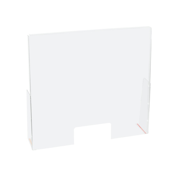 SCHERMO PROTETTIVO DA BANCO - CON FERITOIA - IN PET - 60X80 CM - LEBEZ 90673