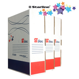 SCATOLA ARCHIVIO ST-BOX - DORSO 9 CM - 25X35 CM - BIANCO - STARLINE STL5052