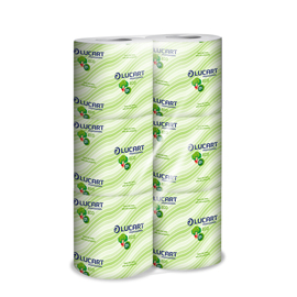 CARTA IGIENICA ECO - 2 VELI - 16,5 GR - DIAMETRO 10,2 CM - 9,8 CM X 22 MT - 200 STRAPPI - LUCART - PACCO 6 ROTOLI FASCETTATI SINGOLARMENTE 82493