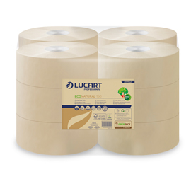 CARTA IGIENICA ECONATURAL MINI JUMBO - 9,1 CM X 150 MT - 15,5 GR - DIAMETRO 18 CM - LUCART 82486