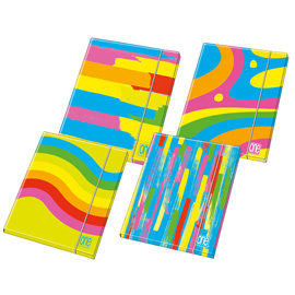 RACCOGLITORE FANTAFLUO ONE COLOR - 4 ANELLI - D 30 MM - 26 X 32 CM - COLORI ASSORTITI - BLASETTI 98830