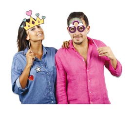 PHOTO BOOTH UNICORNO - 8 ELEMENTI - BIG PARTY 89100