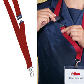 CORDONCINI PORTABADGE - LARGHEZZA 20 MM - ROSSO - DURABLE - CONF. 10 PEZZI 71691