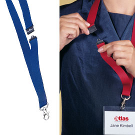 CORDONCINI PORTABADGE - LARGHEZZA 20 MM - BLU - DURABLE - CONF. 10 PEZZI 71692