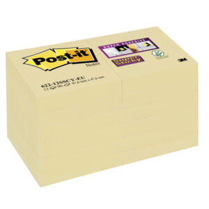BLOCCO POST IT  SUPER STICKY GIALLO CANARY - 47,6 X 47,6MM - 90 FOGLI - POST IT 71247