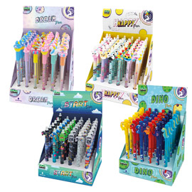 BOX PENNE CANCELLABILI - 4 EXPO DA BANCO - FANTASIE ASSORTITE - LEBEZ - CONF. 144 PEZZI 98651