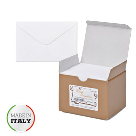 SCATOLA 100 BUSTE BIANCHE - BRISTOL - 75 X 112MM - REX SADOCH 68905
