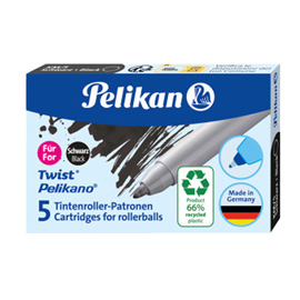 CARTUCCIA SFEROGRAFICA KM5 ECO - NERO - PELIKAN - CONF. 5 PEZZI 101277