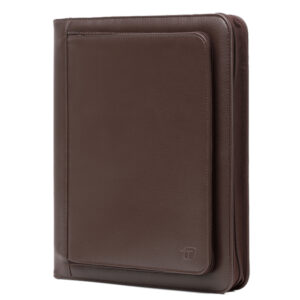 PORTABLOCCO OFFICE - ECOPELLE - CON ZIP - 26X34 CM - MARRONE - INTEMPO 89055