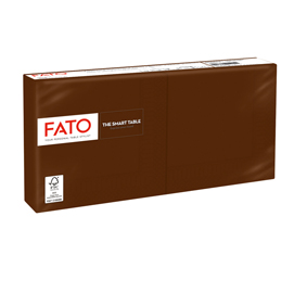 TOVAGLIOLI DI CARTA - 25X25 CM - 2 VELI - CIOCCOLATO - FATO - CONF. 100 PEZZI 91337