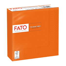 TOVAGLIOLO - CARTA - 33 X 33 CM - 2 VELI - ARANCIO - FATO - CONF. 50 PEZZI 96619