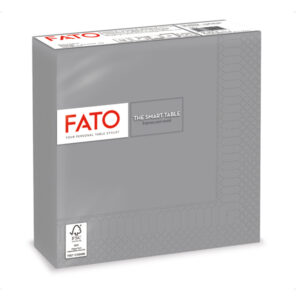 TOVAGLIOLI DI CARTA - 33X33 CM - 2 VELI - GRIGIO - FATO - CONF. 50 PEZZI 91346