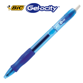 PENNA GEL A SFERA A SCATTO GELOCITY - PUNTA 0,7MM - BLU - BIC - CONF. 12 PEZZI 45995