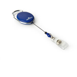 CHIOCCIOLA YO-YO STYLE PER PORTABADGE - BLU - FILO RETRATTILE 80 CM - DURABLE - CONF. 10 PEZZI 90050