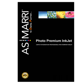 CARTA FOTOGRAFICA - PER INKJET - A4 - 265 GR - 10 FOGLI - EFFETTO LUCIDO - BIANCO - AS MARRI 28644