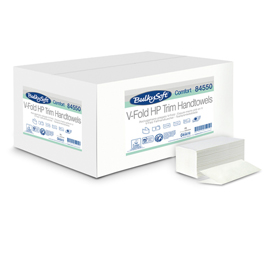 ASCIUGAMANI PIEGATI A V COMFORT - 2 VELI - GOFFRATURA MICRO - 17 GR - 21X21 CM - BIANCO - BULKYSOFT - CONF. 210 PEZZI 82482