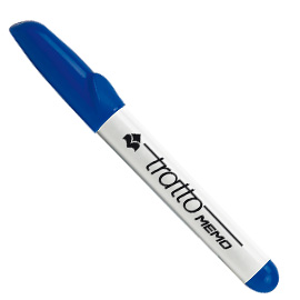 PENNARELLO A SECCO TRATTO MEMO PER LAVAGNE CANCELLABILI - PUNTA CONICA - TRATTO 2,5MM - BLU - TRATTO 28211