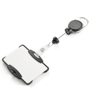 PORTABADGE CON CHIOCCIOLA YO-YO EXTRA-STRONG - NERO - DURABLE 91547