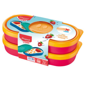 SNACK BOX PICNIK CONCEPT - ROSA CORALLO - MAPED - SET 2 PEZZI 92083