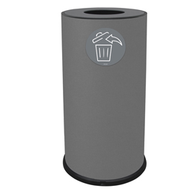 CONTENITORE TONDO 1 SCOMPARTO 70L IN ACCIAIO GRIGIO STILCASA 102084