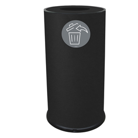 CONTENITORE TONDO 1 SCOMPARTO 70L IN ACCIAIO NERO STILCASA 102083