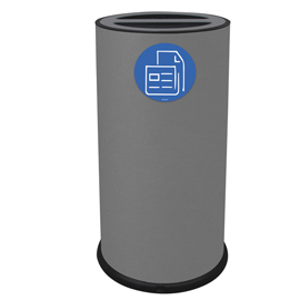 CONTENITORE TONDO 2 SCOMPARTI 70L IN ACCIAIO GRIGIO STILCASA 102086