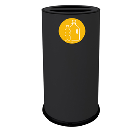 CONTENITORE TONDO 2 SCOMPARTI 70L IN ACCIAIO NERO STILCASA 102085