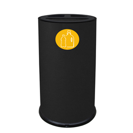 CONTENITORE TONDO 3 SCOMPARTI 70L IN ACCIAIO NERO STILCASA 102087