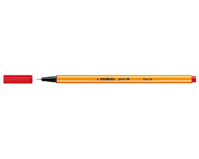 FINELINER POINT 88 ROSSO 0,4MM STABILO 27692
