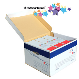 SCATOLA ARCHIVIO ST-BOX - CON COPERCHIO - 375X265X430 MM - STARLINE STL5050