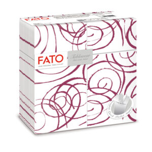 QUICK POCKET LINEA MAGIE - 40X40 CM - BORDEAUX-BIANCO - FATO - CONF. 50 PEZZI 91365