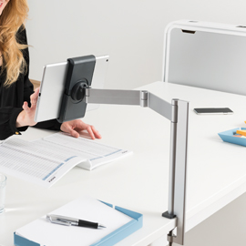 SUPPORTO DA TAVOLO PER TABLET - MORSETTO E BRACCIO ESTENSIBILE - TABLET HOLDER TABLE CLAMP - DA 7'' A 13'' - DURABLE 80234