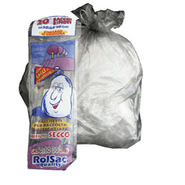 SACCO RIFIUTI NEUTRO 50x60CM 30LT 16MY 20PZ 89603