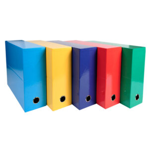 SCATOLA PROGETTO IDERAMA - 5 COLORI ASSORTITI CLASSICI - DORSO 90MM - 25X33CM - EXACOMPTA 89299
