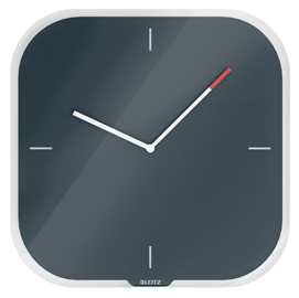 OROLOGIO COSY - DA PARETE - SILENZIOSO - IN VETRO - GRIGIO - LEITZ 95283