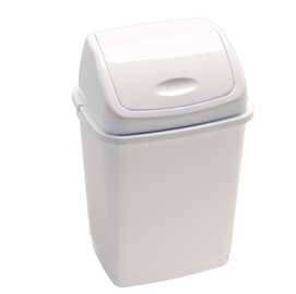 PATTUMIERA CON COPERCHIO BASCULANTE RIF BASIC - 36X29X55 CM - 35 L - BIANCO - MEDIAL INTERNATIONAL 82731