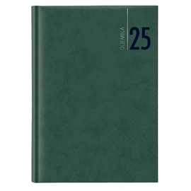 AGENDA GIORNALIERA 2024 - COPERTINA IN CARTA IMBOTTITA - 17 X 24 CM - VERDE 98528
