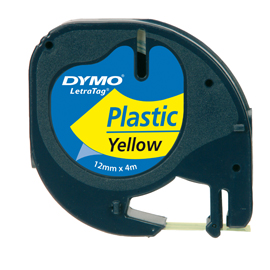 NASTRO DYMO LETRATAG HYPER YELLOW PLASTIC 27937