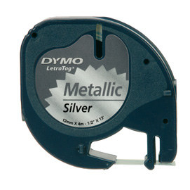 NASTRO DYMO LETRATAG SILVER METALLIC 27943