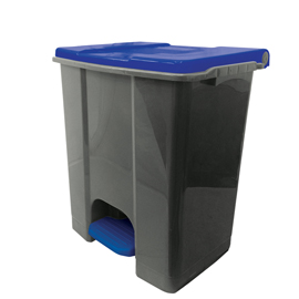 CONTENITORE MOBILE ECOCONTI - A PEDALE - 60 L - PLASTICA RICICLATA - GRIGIO/BLU - MEDIAL INTERNATIONAL 97423