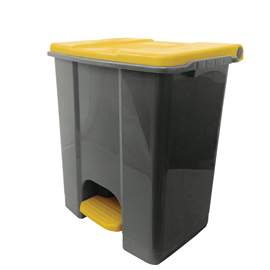 CONTENITORE MOBILE ECOCONTI - A PEDALE - 60 L - PLASTICA RICICLATA - GRIGIO/GIALLO - MEDIAL INTERNATIONAL 97424