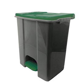 CONTENITORE MOBILE ECOCONTI - A PEDALE - 60 L - PLASTICA RICICLATA - GRIGIO/VERDE - MEDIAL INTERNATIONAL 97426