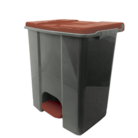 CONTENITORE MOBILE ECOCONTI - A PEDALE - 60 L - PLASTICA RICICLATA - GRIGIO/MARRONE - MEDIAL INTERNATIONAL 97427