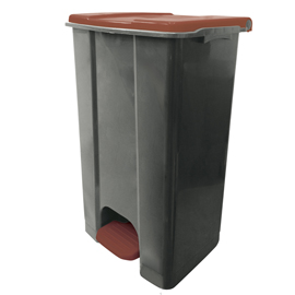 CONTENITORE MOBILE ECOCONTI - A PEDALE - 80 L - PLASTICA RICICLATA - GRIGIO/MARRONE - MEDIAL INTERNATIONAL 97434
