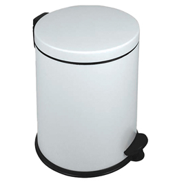 PATTUMIERA A PEDALE NEW BIN BASIC - 12 L - METALLO VERNICIATO - BIANCO - MEDIAL INTERNATIONAL 99695