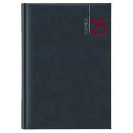 AGENDA SETTIMANALE 2024 - COPERTINA IN CARTA IMBOTTITA - 17 X 24 CM - BLU 98535