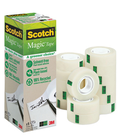 NASTRO ADESIVO SCOTCH  MAGIC 900 - INVISIBILE - ECOLOGICO - 19 MM X 33 MT - TRASPARENTE - SCOTCH  - VALUE PACK 9 ROTOLI 57797